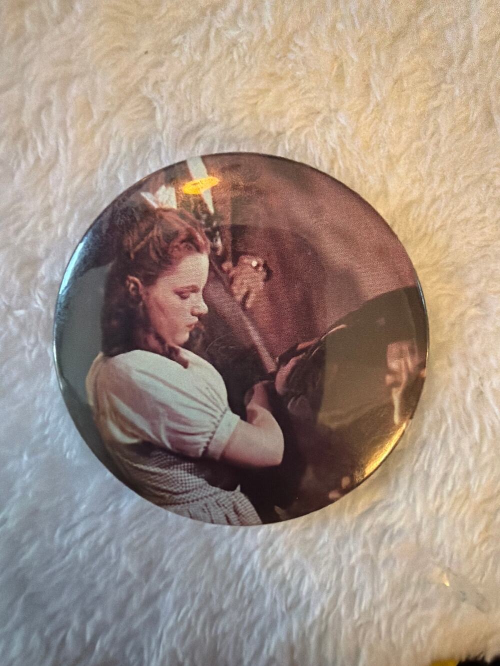 Wizard of Oz Dorothy Wicked Witch Judy Garland Movie Photo Pinback Button 3"